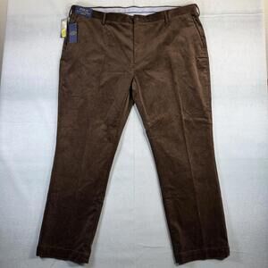 Polo Ralph Lauren Corduroy Pants Mens 46Bx32 Big Dark Brown 650 Straight NWT